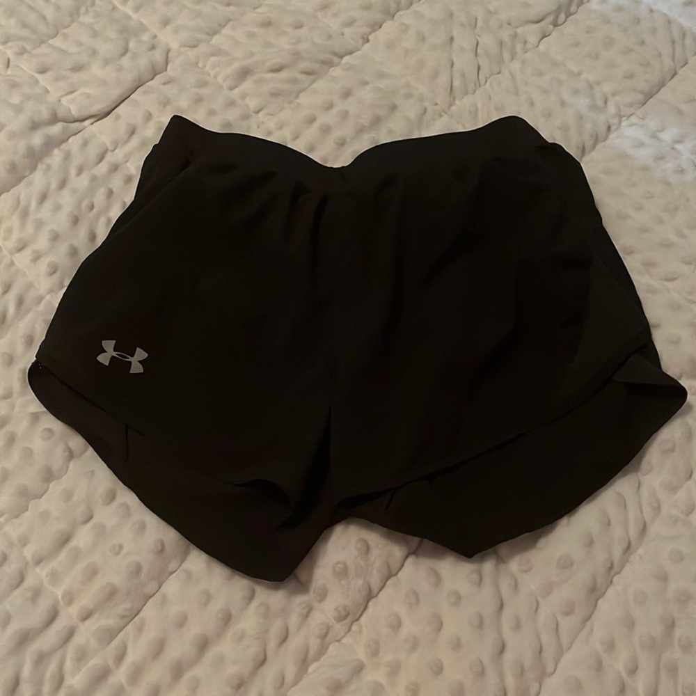 Under Armor black athletic shorts, women’s size small, lightly worn!